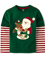 Boys Santa Layered Top - Holiday Express