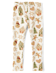 Girls Christmas Cozy Leggings - Holiday Express