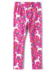 Girls Unicorn Leggings - Dino Friends