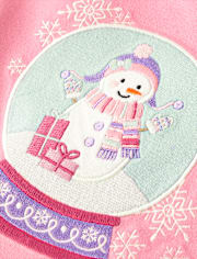 Girls Snow Globe Top - Little Snowflake