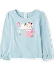 Haut chocolat chaud pour fille - Petit flocon de neige