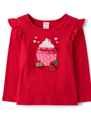 Haut à volants pour filles - Mini Valentine