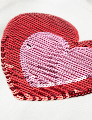 Girls Heart Ruffle Top - Mini Valentine