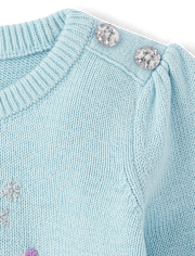 Girls Snowman Sweater - Little Snowflake