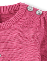 Girls Sequin Snowflake Sweater - Little Snowflake