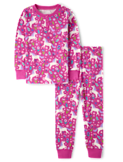 Girls Unicorn Snug Fit Cotton Pajamas - Gymmies