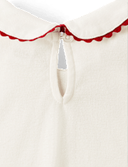 Girls Peter Pan Top - Mini Valentine