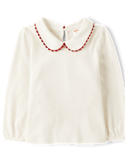 Girls Peter Pan Top - Mini Valentine