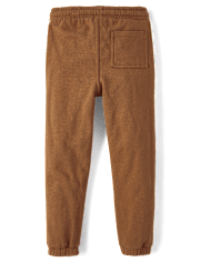 Boys Colorblock Fleece Jogger Pants - Dino Friends