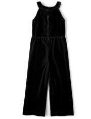 Girls Velvet Jumpsuit - Holiday Express