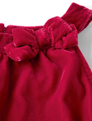 Girls Velvet Jumpsuit - Holiday Express