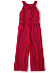 Girls Velvet Jumpsuit - Holiday Express