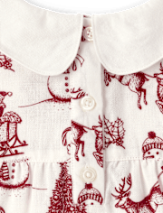 Girls Christmas Toile Nightgown - Gymmies