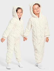 Kids Cable Knit One-Piece Pajamas - Gymmies