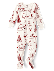 Bébé Et tout-petit de Noël Pyjama une pièce en coton Toile Snug Fit - Gymmies