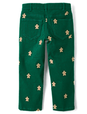 Boys Schiffli Gingerbread Pants - Holiday Express