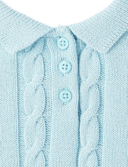 Girls Cable Knit Sweater Dress - Little Snowflake