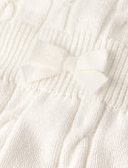 Fille tricot câblé Robe pull - Little Snowflake