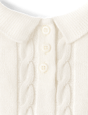 Fille tricot câblé Robe pull - Little Snowflake