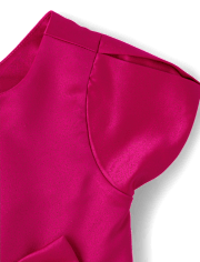 Girls Bow Fit And Flare Dress - All Dressed Up