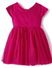 Girls Bow Fit And Flare Dress - All Dressed Up