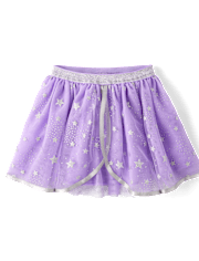 Girls Glitter Star Tutu Skirt - Dino Friends