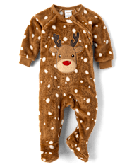 Baby And Toddler Reindeer One-Piece Pajamas - Gymmies