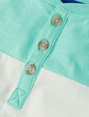 Boys Colorblock Henley Top - Little Essentials