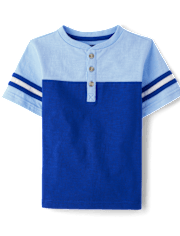 Boys Colorblock Henley Top - Little Essentials