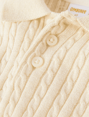 Boys Cable Knit Sweater Polo - Spring Celebrations