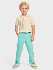 Boys Cable Knit Sweater Polo - Spring Celebrations