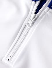 Boys Striped Zip Rashguard - Swim