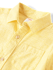 Kids Linen-Blend Button Up Shirt