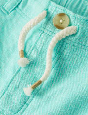 Kids Linen-Blend Pull On Shorts