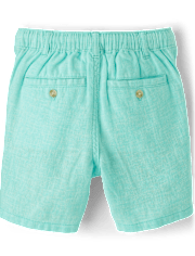 Kids Linen-Blend Pull On Shorts