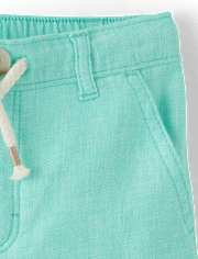 Kids Linen-Blend Pull On Shorts