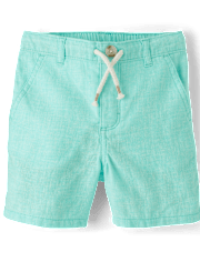 Kids Linen-Blend Pull On Shorts