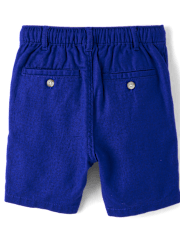 Kids Linen-Blend Pull On Shorts