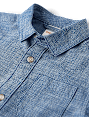 Chemise boutonnée en chambray pour garçon - Blue Belle