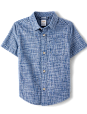 Chemise boutonnée en chambray pour garçon - Blue Belle