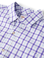 Chemise boutonnée en popeline à carreaux « Dad And Me » pour homme - Champs de lavande