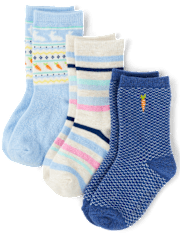 Boys Bunny Crew Socks 3-Pack - Garden Party