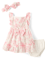 Baby Girls Floral Dress 2-Piece Outfit Set - Homegrown by Gymboree