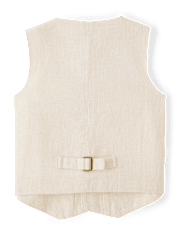 Boys Linen-Blend Vest - Special Occasions
