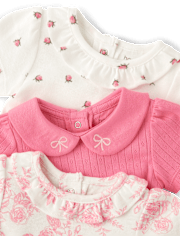 Lot de 3 bodies à fleurs pour bébé fille - Homegrown by Gymboree