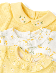 Baby Girls Floral Bodysuit 3-Pack - Homegrown by Gymboree