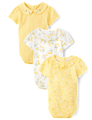 Baby Girls Floral Bodysuit 3-Pack - Homegrown by Gymboree
