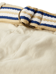 Boys Belted Chino Pants - Garden Party