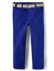 Pantalon chino ceinturé pour garçon - Blue Belle