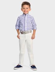 Chemise boutonnée en popeline à carreaux « Papa et moi » pour garçon - Champs de lavande